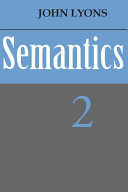 Semantics / John Lyons