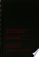 Just gaming / Jean-François Lyotard and Jean-Loup Thébaud ; translated by Wlad Godzich ; afterword by Samuel Weber ; translated by Brian Massumi.
