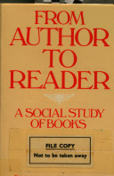 From author to reader : a social study of books / Peter Mann.
