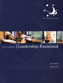 Leadership examined : knowledge and activities for effective practice / Colin McCall and Hugh Lawlor.
