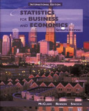 Statistics for business and economics / James T. McClave, P. George Benson, Terry Sincich.