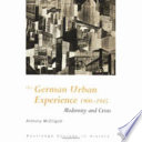 The German experience : Europe in the age of transition, 1890-1948.