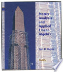 Matrix analysis and applied linear algebra : solutions manual / Carl Meyer.