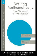Writing mathematically the discourse of 'investigation' / Candia Morgan.