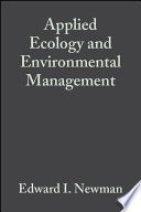 Applied ecology and environmental management Edward I. Newman.