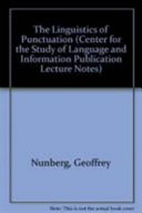The linguistics of punctuation / Geoffrey Nunberg.