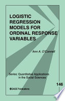 Logistic regression models for ordinal response variables / Ann A. O'Connell.