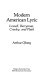 Modern American lyric : Lowell, Berryman, Creeley, and Plath / Arthur Oberg.
