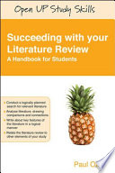 Succeeding with your literature review a handbook for students / Paul Oliver.