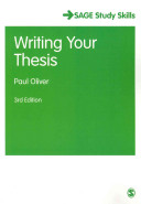 Writing your thesis / Paul Oliver.