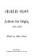 Letters for origin, 1950-1956 / edited by Albert Glover.