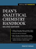 Dean's analytical chemistry handbook / Pradyot Patnaik.