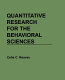 Quantitative research for the behavioral sciences / Celia C. Reaves.