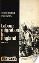 Labour migration in England, 1800-1850 / by Arthur Redford.