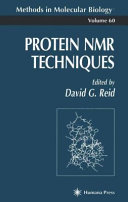 Protein NMR Techniques edited by David G. Reid.