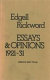 Essays & opinions, 1921-1931 / by Edgell Rickword ; edited by Alan Young.
