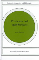 Predicates and their subjects / by Susan Rothstein.