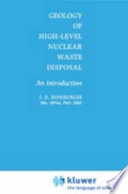 Geology of high-level nuclear waste disposal : an introduction / I.S. Roxburgh.