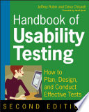 Handbook of usability testing : how to plan, design, and conduct effective tests / Jeff Rubin, Dana Chisnell.