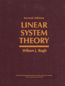 Linear system theory / Wilson J. Rugh..