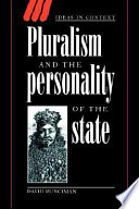 Pluralism and the personality of the state / David Runciman.