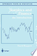 Statistics and finance : an introduction / David Ruppert.