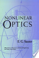 Nonlinear optics / E.G. Sauter.