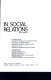 Research methods in social relations.