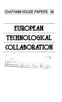 European technological collaboration / Margaret Sharp and Claire Shearman.