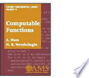 Computable functions / A. Shen, N.K. Vereshchagin.