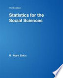 Statistics for the social sciences / R. Mark Sirkin.