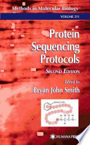 Protein Sequencing Protocols edited by Bryan John Smith.