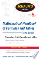 Mathematical handbook of formulas and tables Murray R. Spiegel, Seymour Lipschutz, John Liu.