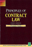 Principles of contract law / Richard Stone.