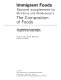 Immigrant foods : second supplement to McCance and Widdowson's The composition of foods : the composition of foods used by immigrants in the United Kingdom / by S.P. Tan, R.W. Wenlock and D.H. Buss.