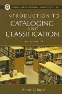 Introduction to cataloging and classification.