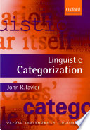 Linguistic categorization / John R. Taylor.