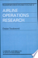 Airline operations research / by Du‹san Teodorovi´c.