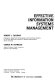 Effective information systems management / Robert J. Thierauf, George W. Reynolds.