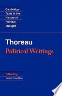 Political writings / Henry Thoreau ; edited by Nancy L. Rosenblum.