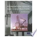 Foundation design and construction / M.J. Tomlinson ; with contributions by R. Boorman.