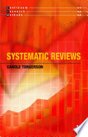 Systematic reviews Carole Torgerson.