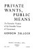 Private wants, public means : an economic analysis of the desirable scope of government.