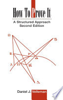 How to prove it : a structured approach / Daniel J. Velleman.