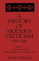 A History of modern criticism, 1750-1950 / René Wellek
