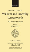 The letters of William and Dorothy Wordsworth / arranged and edited by the late Ernest de Selincourt